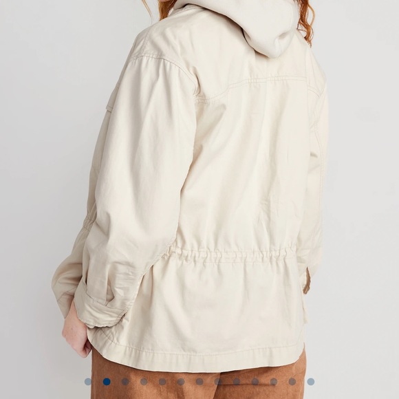 NWT OLD NAVY Cinched-Waist Utility Jacket Color: Cozy Cashmere - Picture 2 of 6